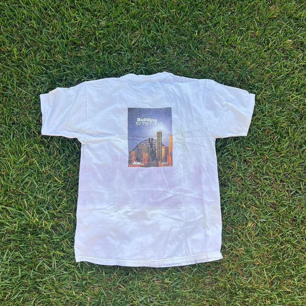 2000s AON y2k promo tee mens size L Large
